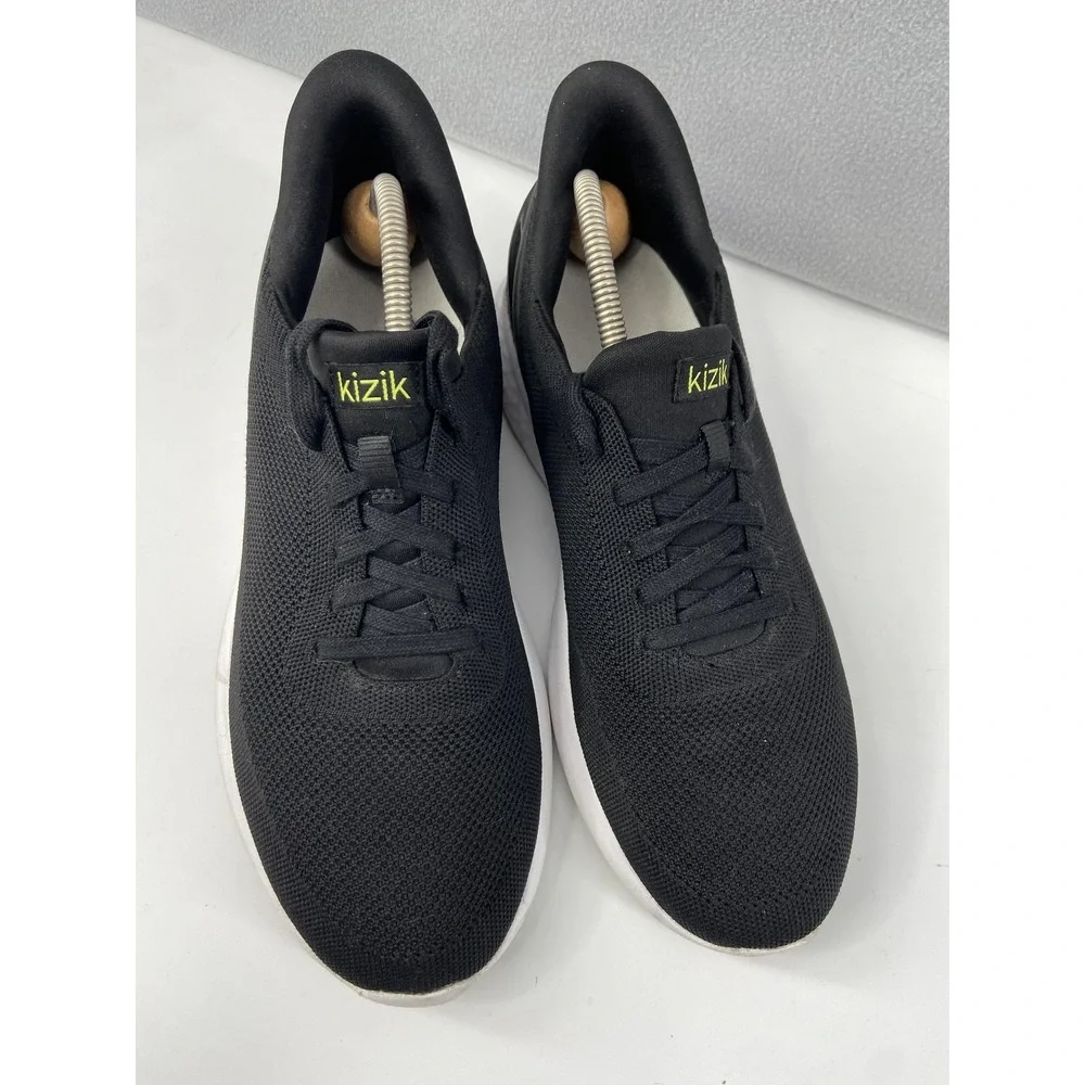 Kizik Shoes Mens 9.5 Black Athens Knit Hands Free Slip On Sneakers Comfort‎ Walk